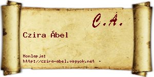 Czira Ábel névjegykártya