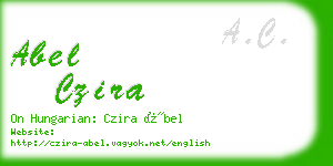 abel czira business card